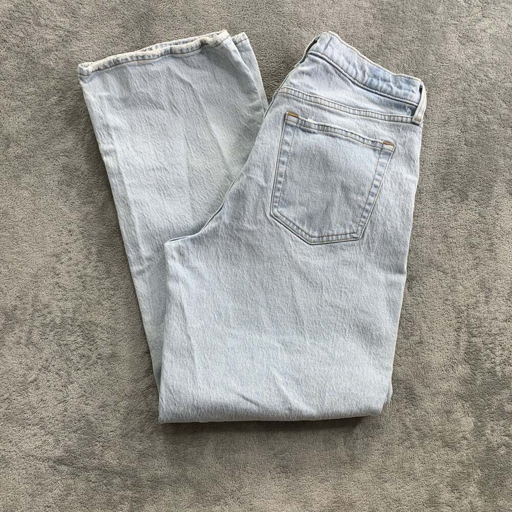 Abercrombie & Fitch The Baggy Low Rise Jeans Women 28 6S Blue Curve Love Denim